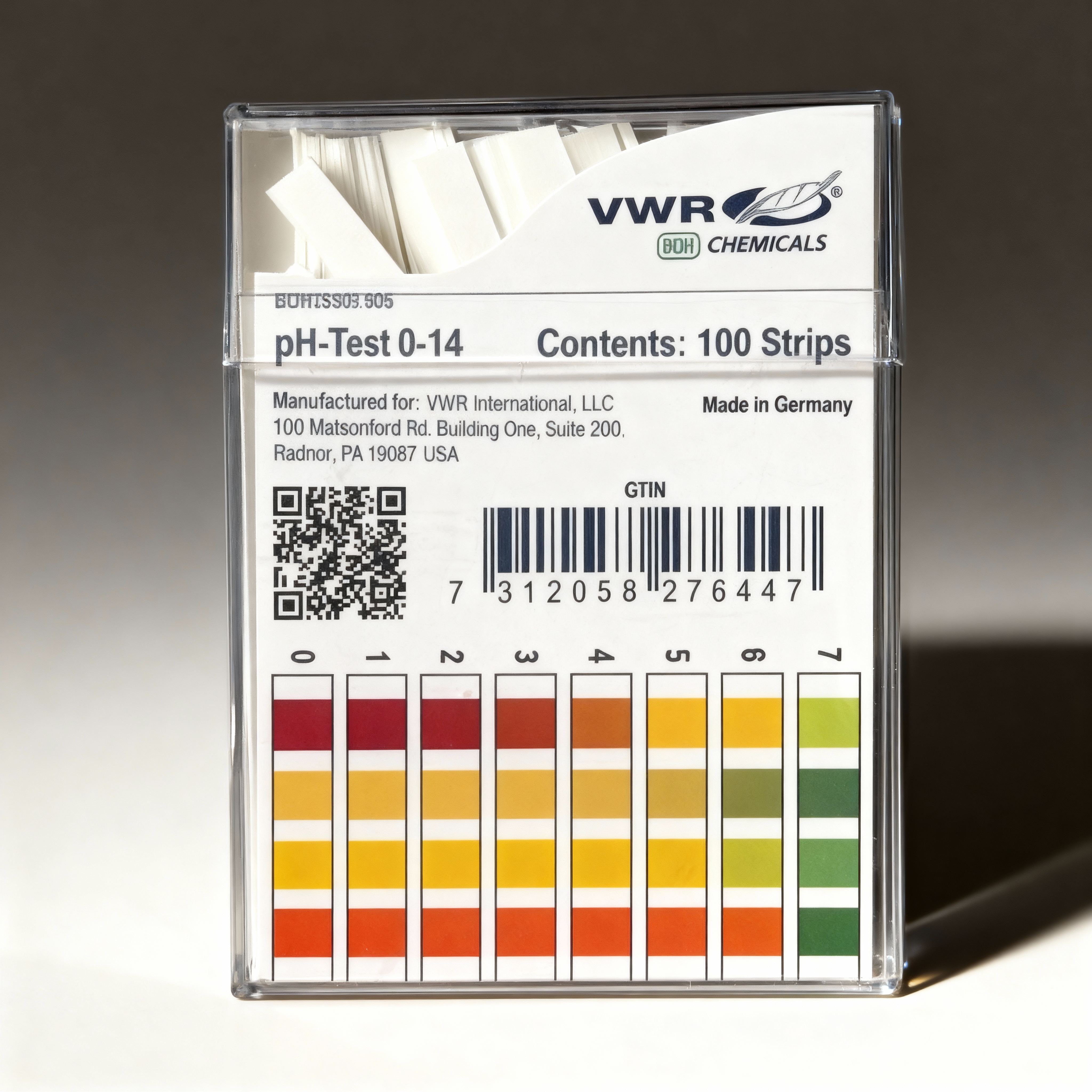 TIRAS PARA MEDIR PH RANGO 0-14.0 PAQ. 100